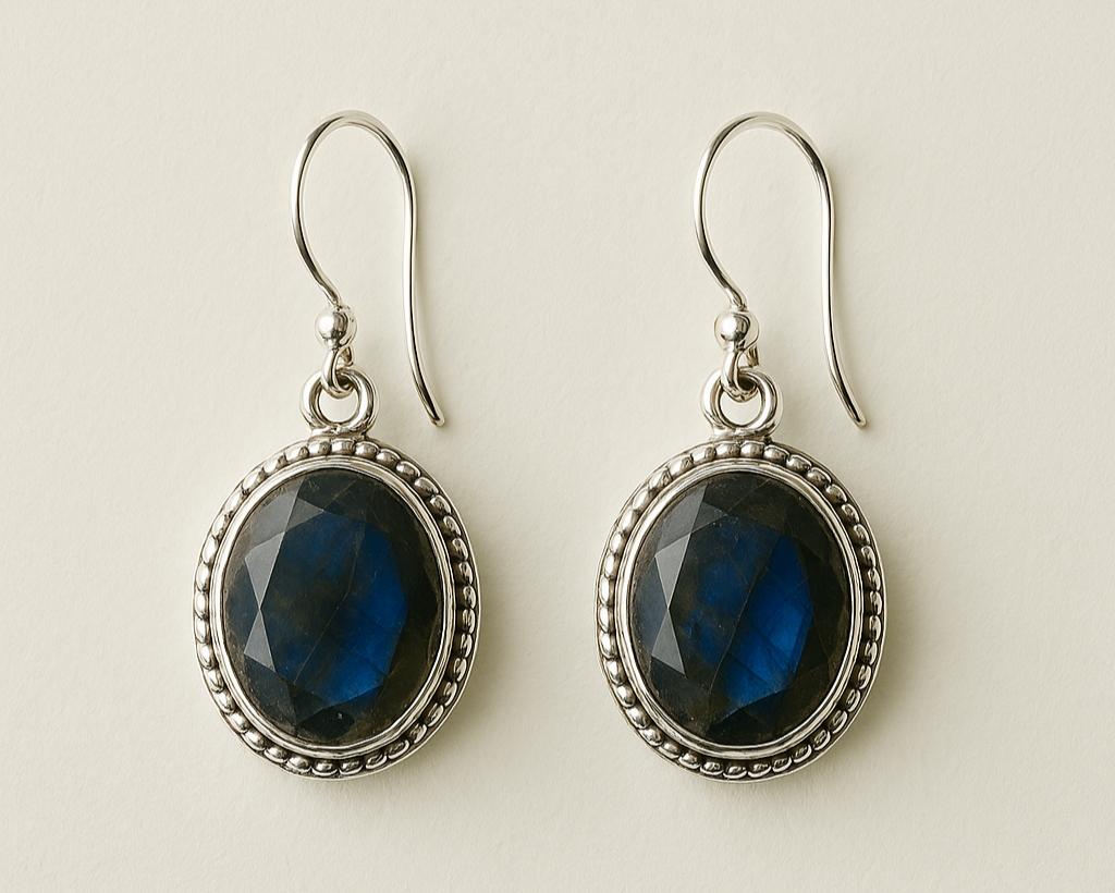 Boucle d'oreille Labradorite Argent 925 KAARA