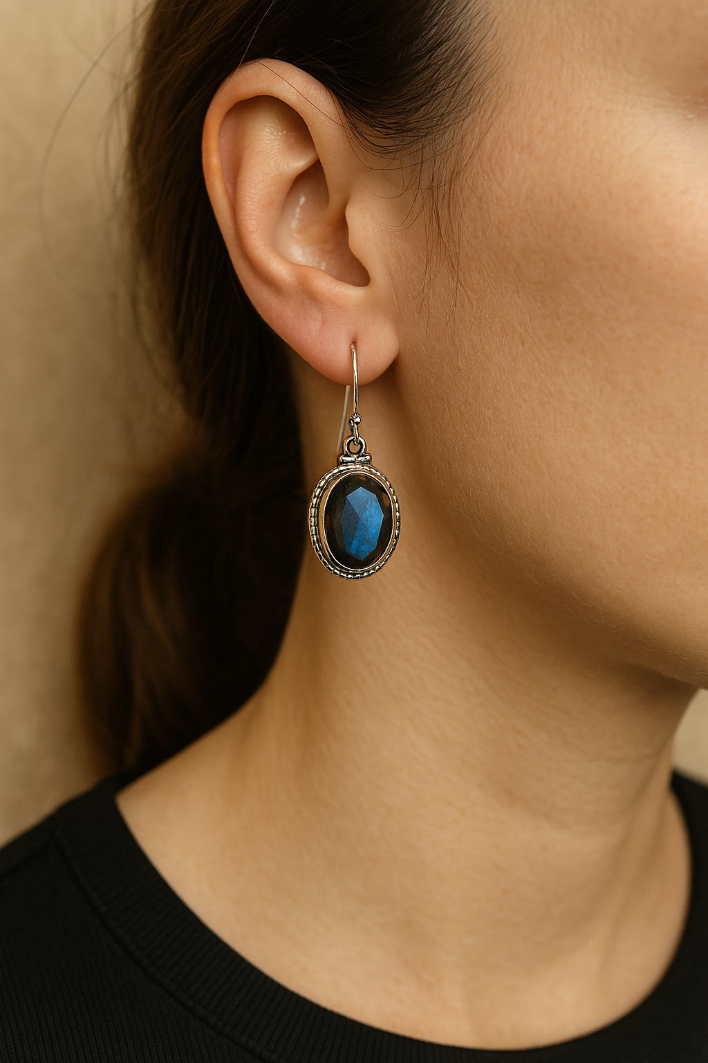 Boucle d'oreille Labradorite Argent 925 KAARA