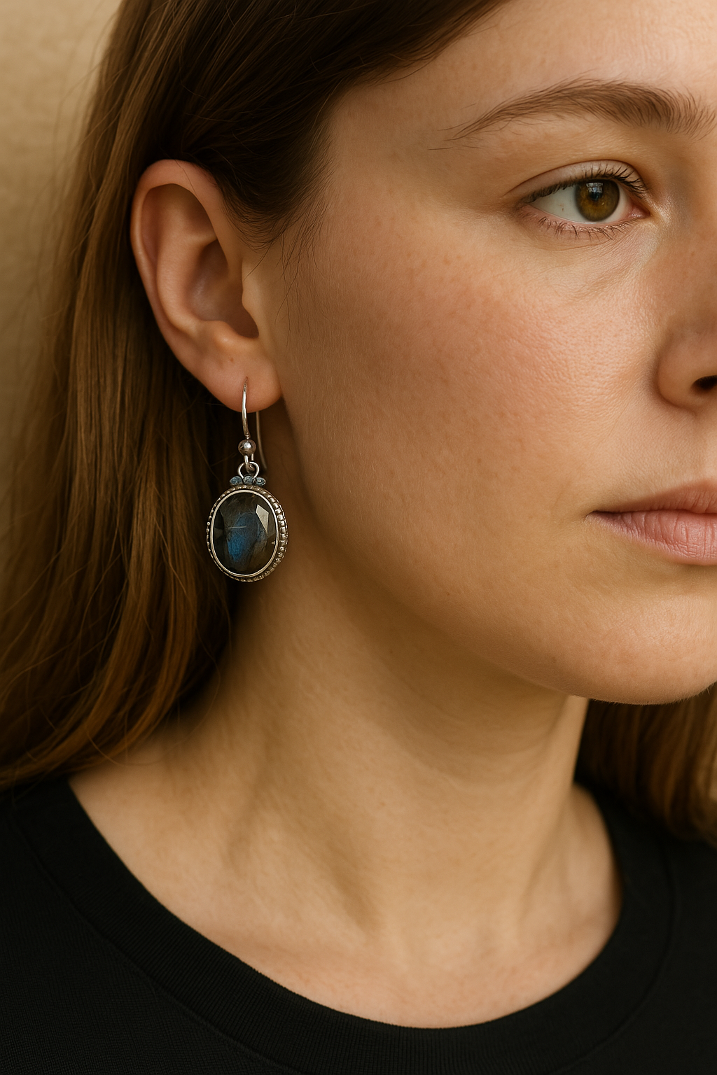 Boucle d'oreille Labradorite Argent 925 KAARA