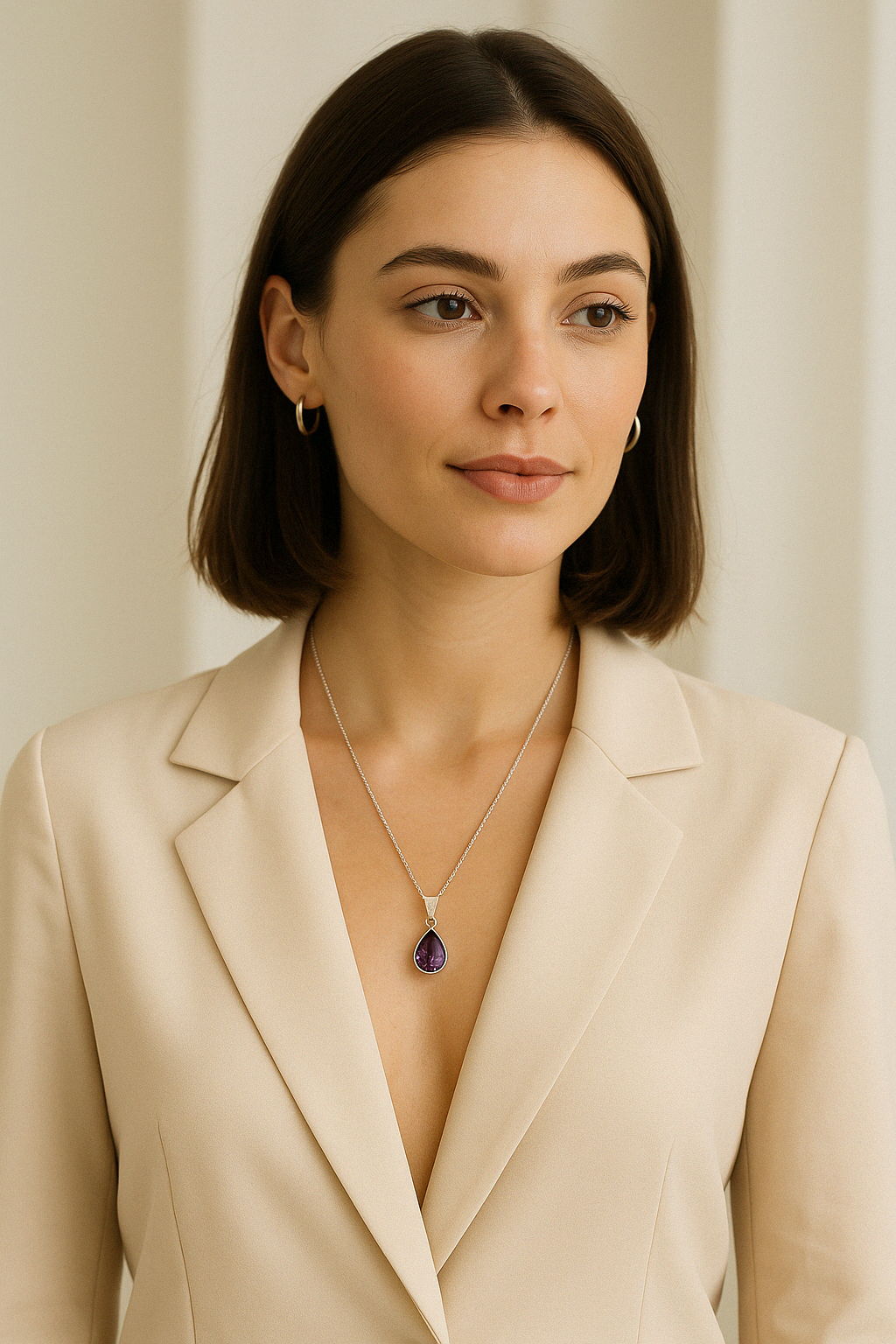 Pendentif Amethyste en Argent 925 KAARA