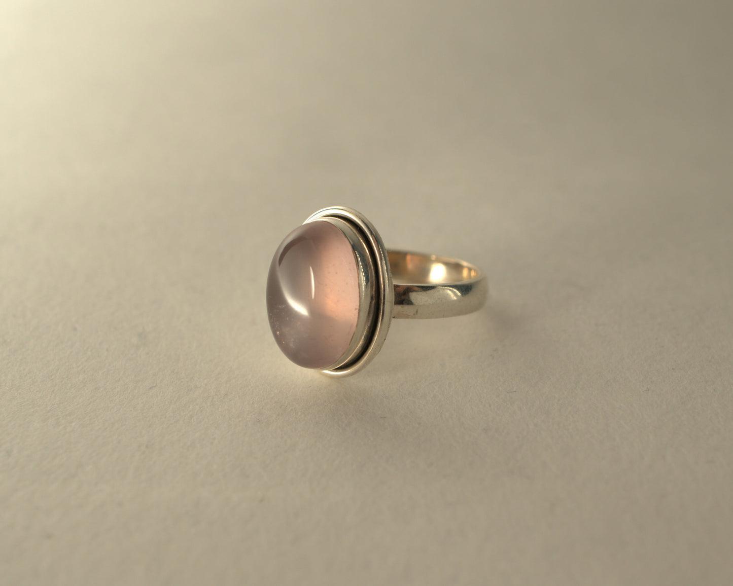 Bague Quartz Rose en Argent 925 KAARA