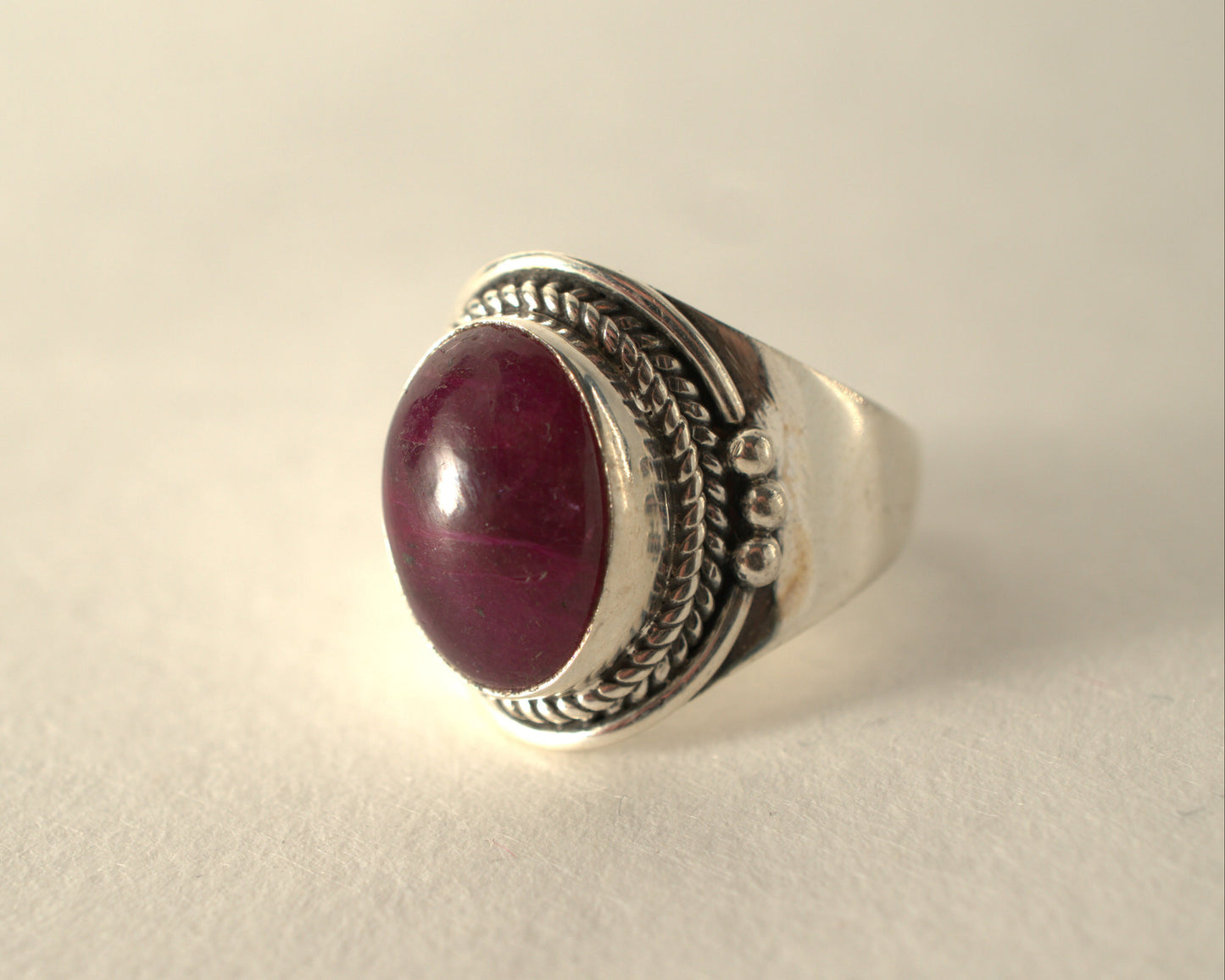 Bague Racine de Rubis en Argent 925 KAARA