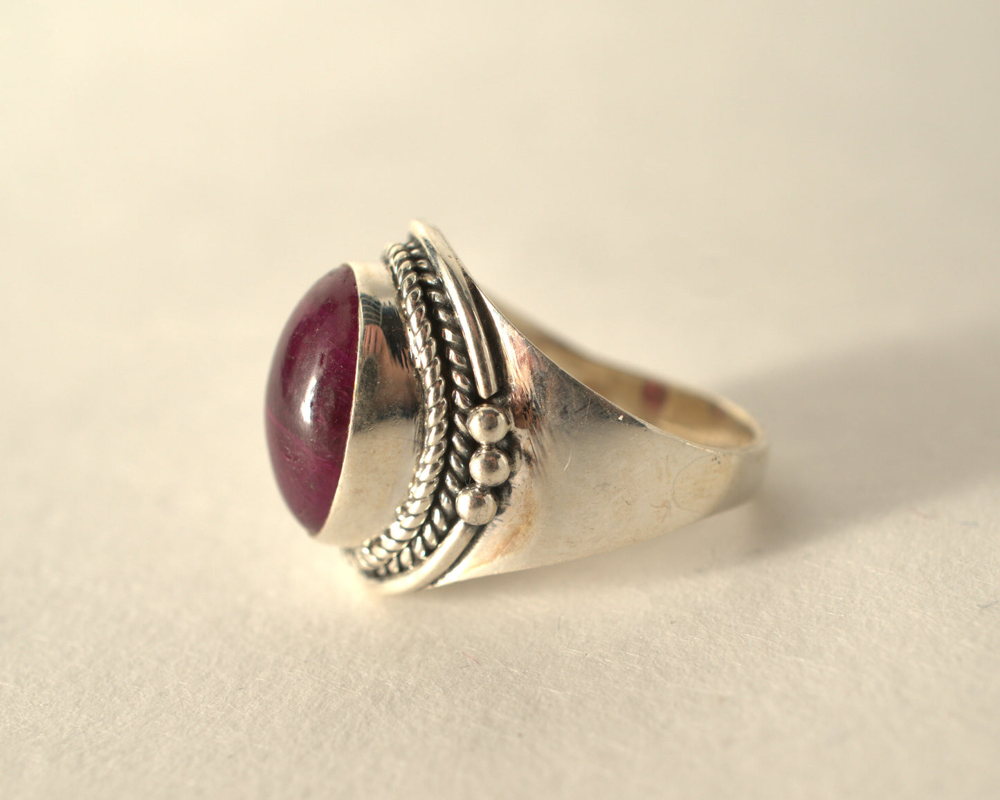 Bague Racine de Rubis en Argent 925 KAARA