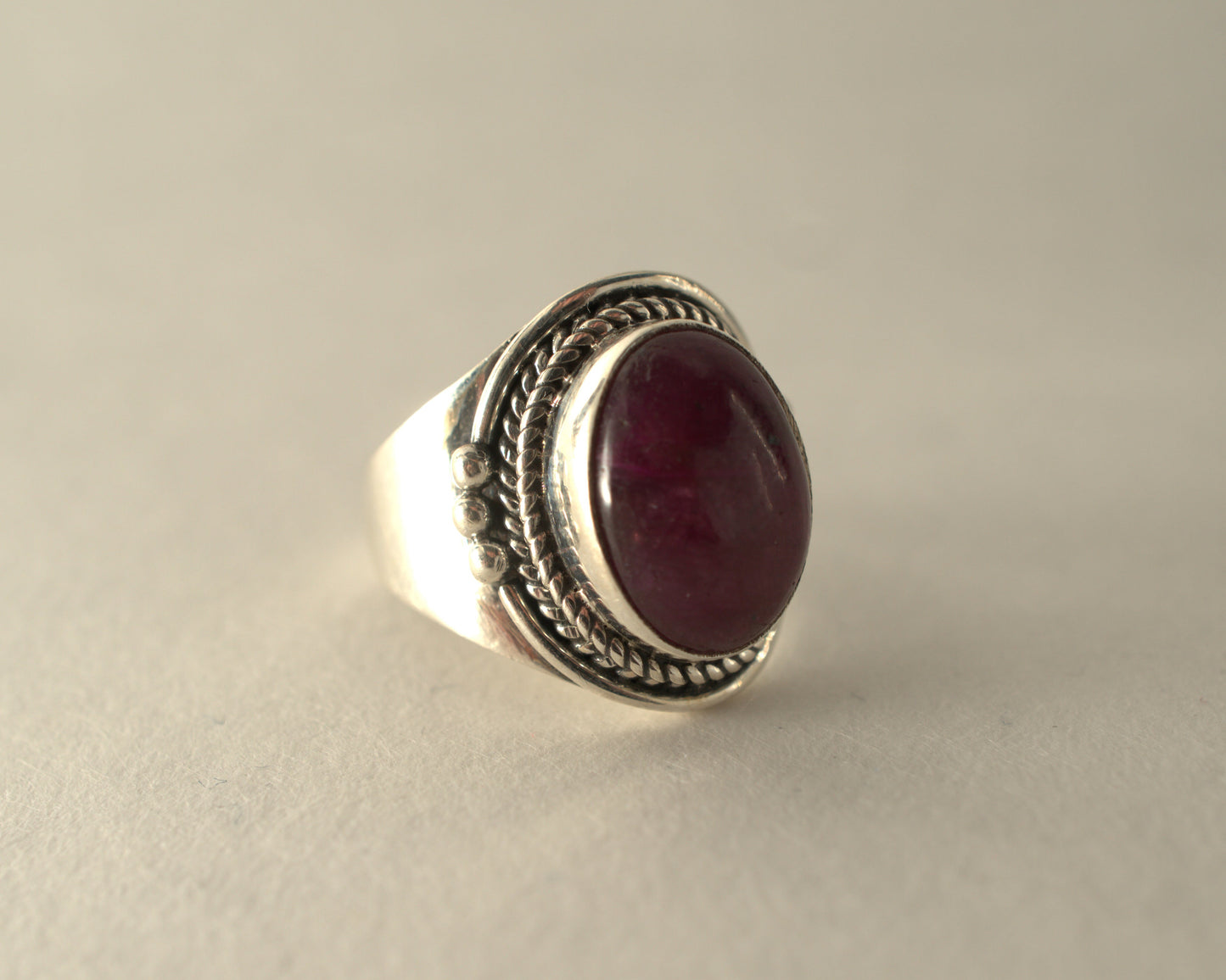 Bague Racine de Rubis en Argent 925 KAARA