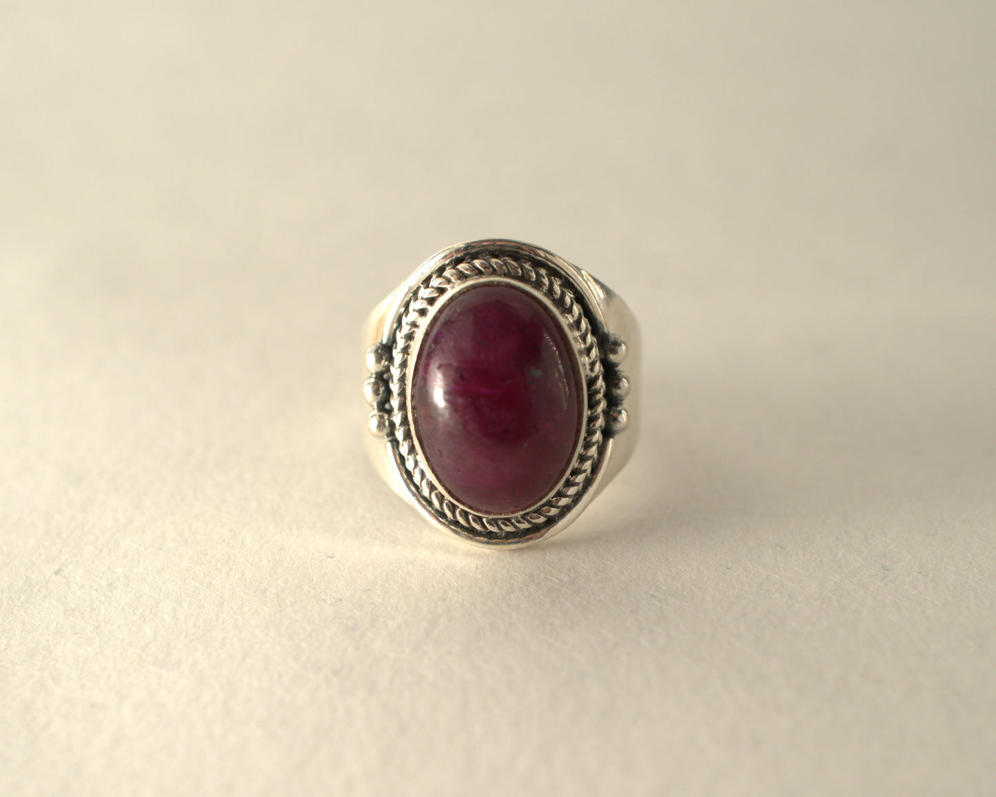 Bague Racine de Rubis en Argent 925 KAARA