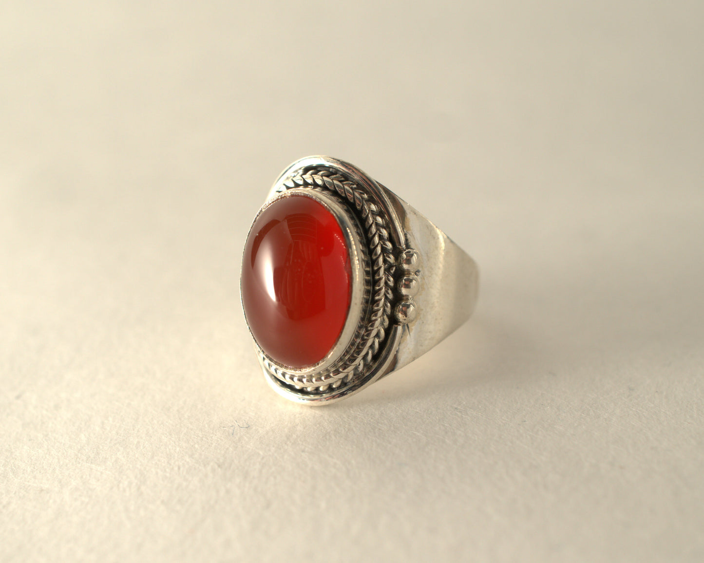 Bague Cornaline en Argent 925 KAARA