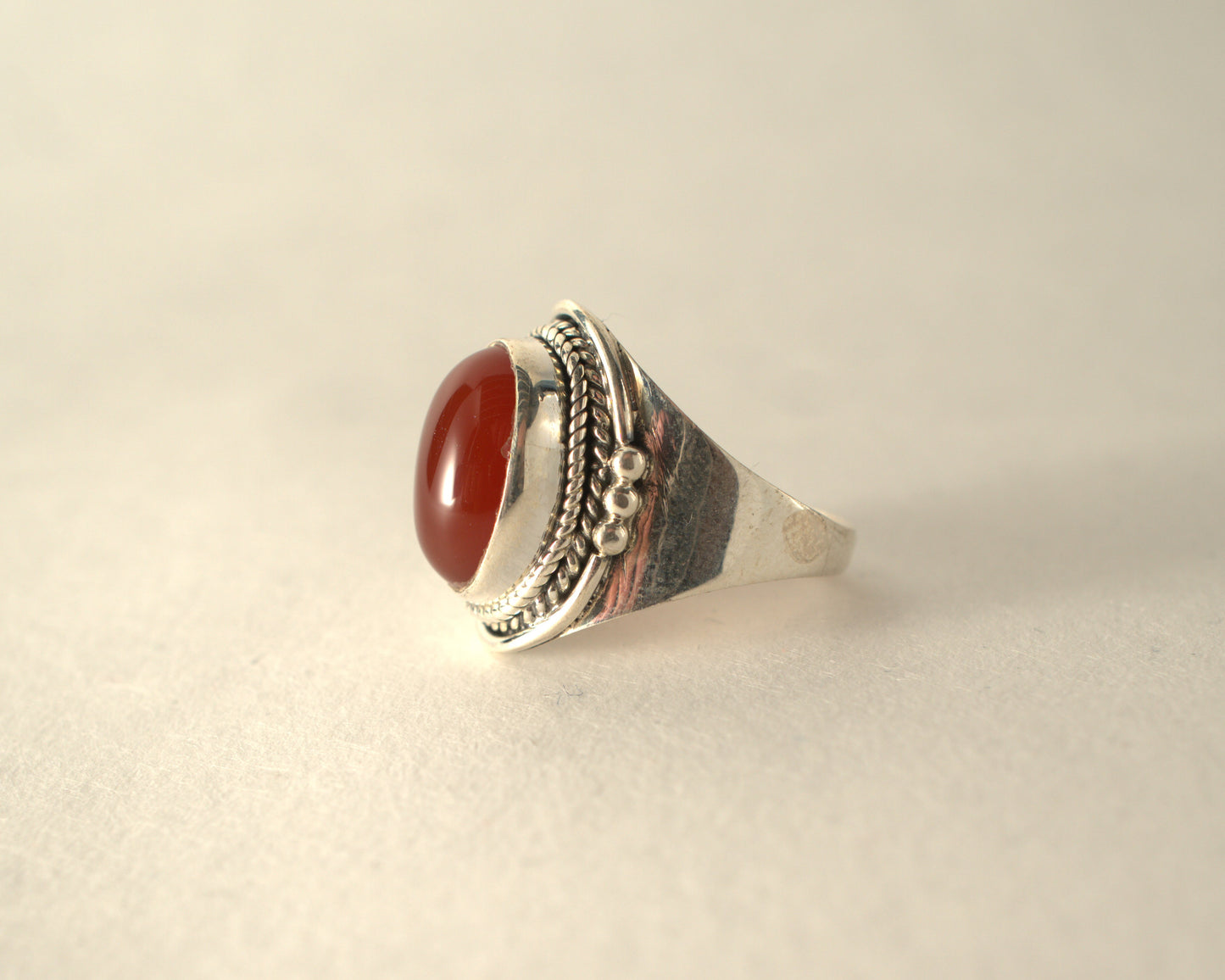 Bague Cornaline en Argent 925 KAARA