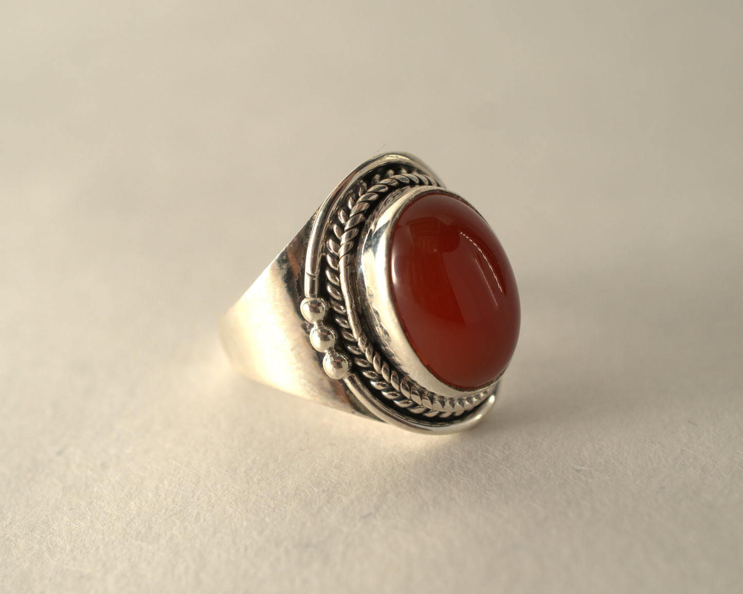 Bague Cornaline en Argent 925 KAARA