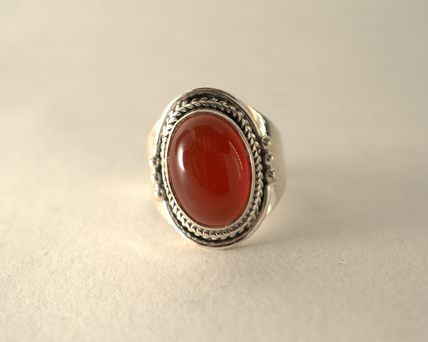 Bague Cornaline en Argent 925 KAARA