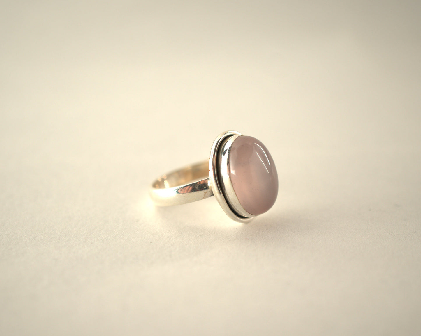 Bague Quartz Rose en Argent 925 KAARA