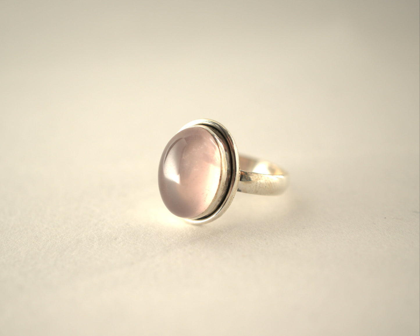 Bague Quartz Rose en Argent 925 KAARA
