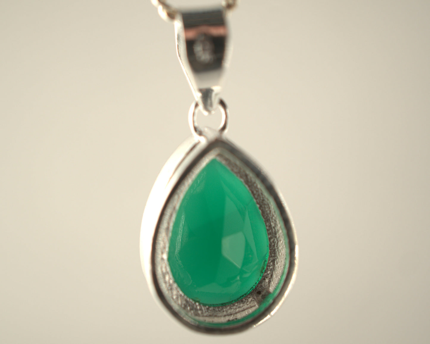 Pendentif Onyx Vert en Argent 925 KAARA