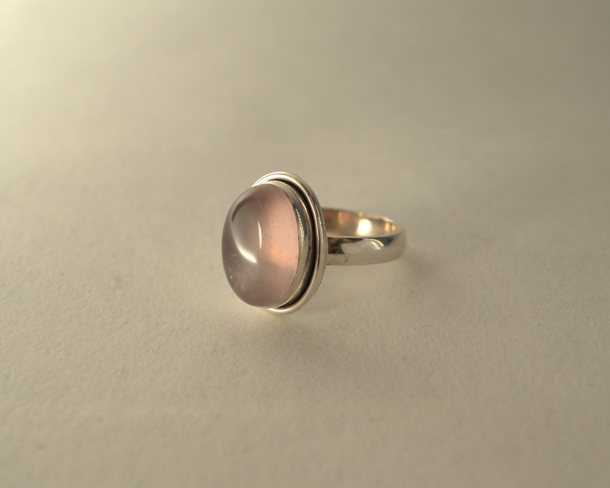 Bague Quartz Rose en Argent 925 KAARA