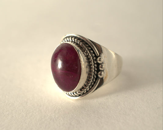 Bague Racine de Rubis en Argent 925 KAARA