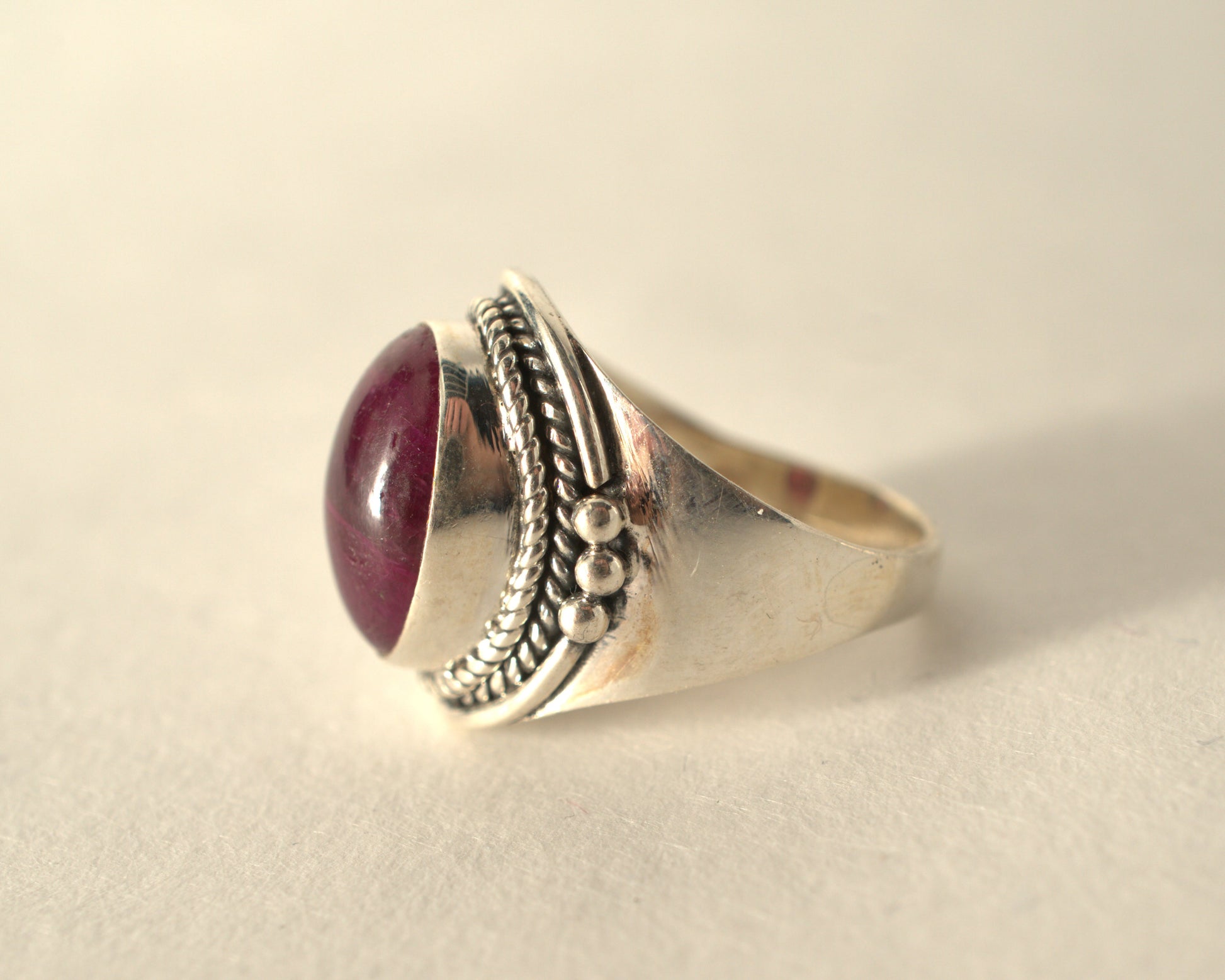 Bague Racine de Rubis en Argent 925 KAARA