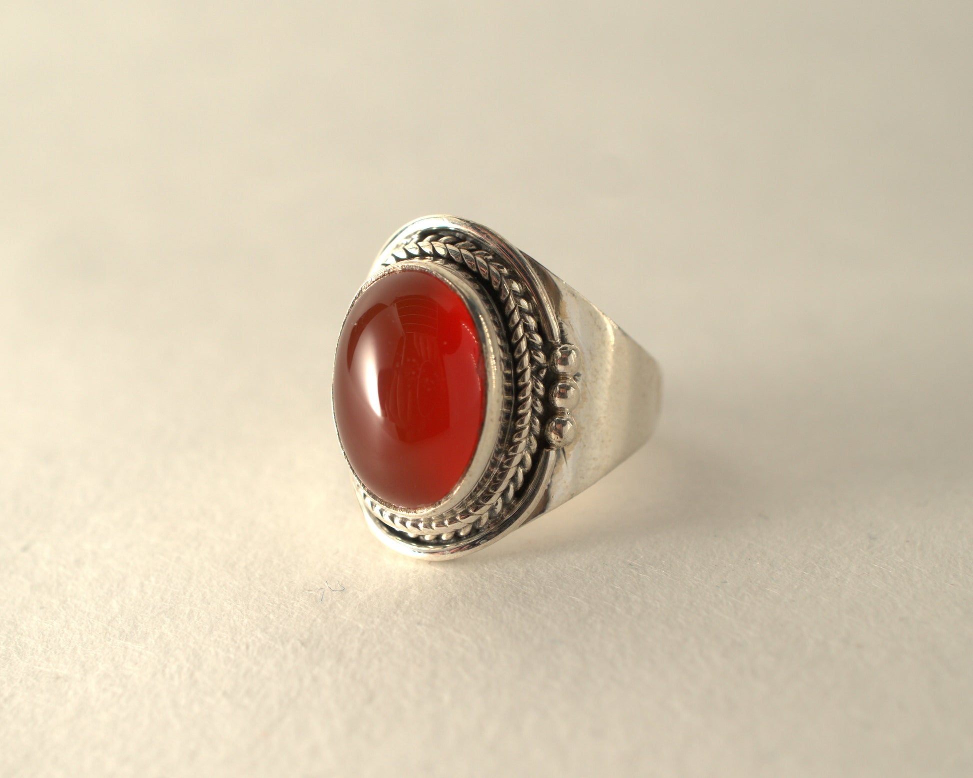 Bague Cornaline en Argent 925 KAARA