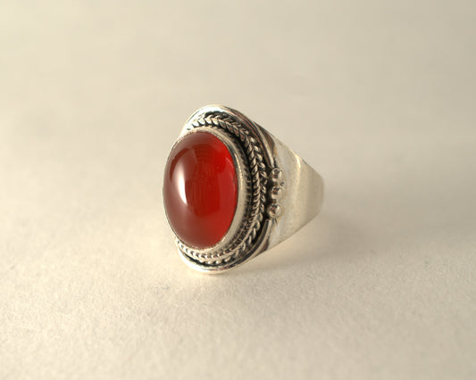 Bague Cornaline en Argent 925 KAARA