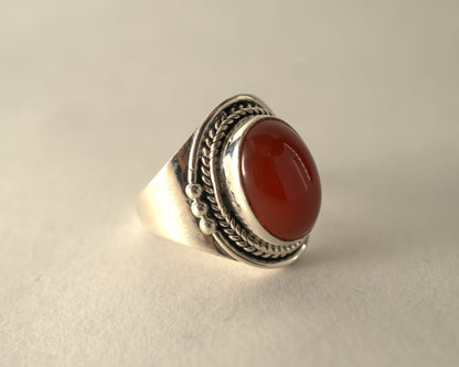Bague Cornaline en Argent 925 KAARA