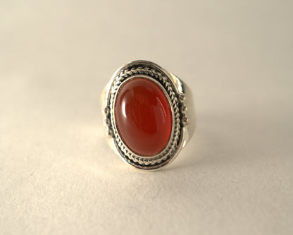 Bague Cornaline en Argent 925 KAARA