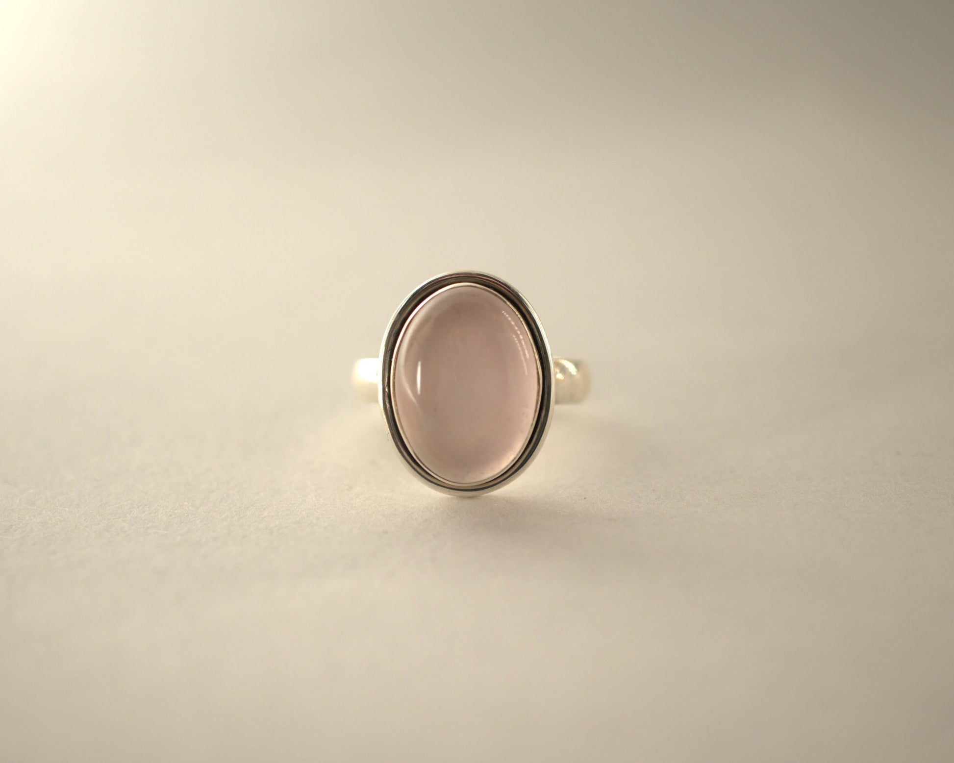 Bague Quartz Rose en Argent 925 KAARA