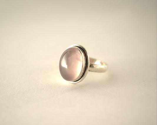 Bague Quartz Rose en Argent 925 KAARA