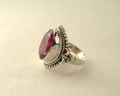 Bague Racine de Rubis en Argent 925 KAARA