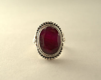 Bague Racine de Rubis en Argent 925 KAARA