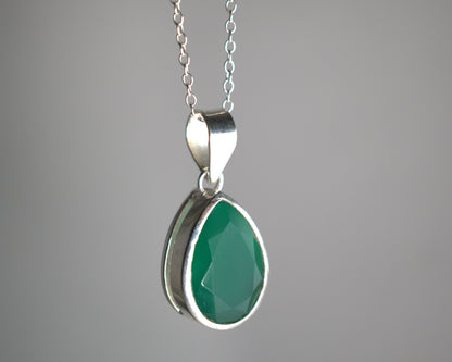 Pendentif Onyx Vert en Argent 925 KAARA