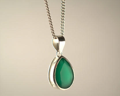 Pendentif Onyx Vert en Argent 925 KAARA